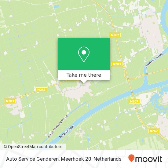 Auto Service Genderen, Meerhoek 20 kaart