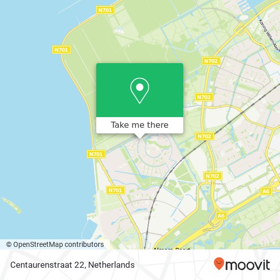 Centaurenstraat 22, 1363 TC Almere-Stad kaart
