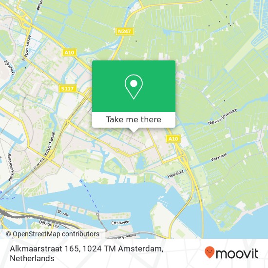 Alkmaarstraat 165, 1024 TM Amsterdam kaart