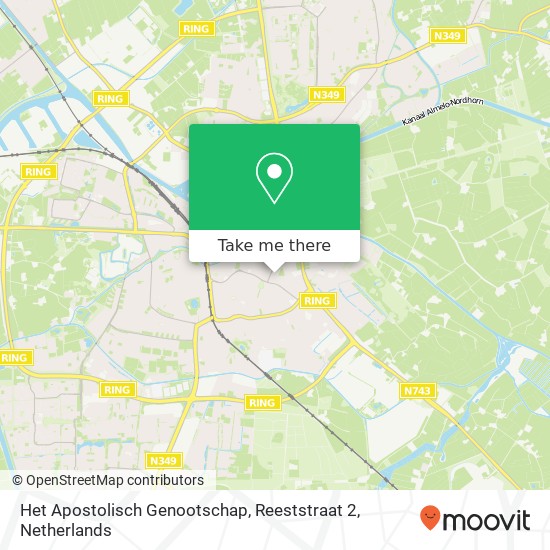 Het Apostolisch Genootschap, Reeststraat 2 kaart