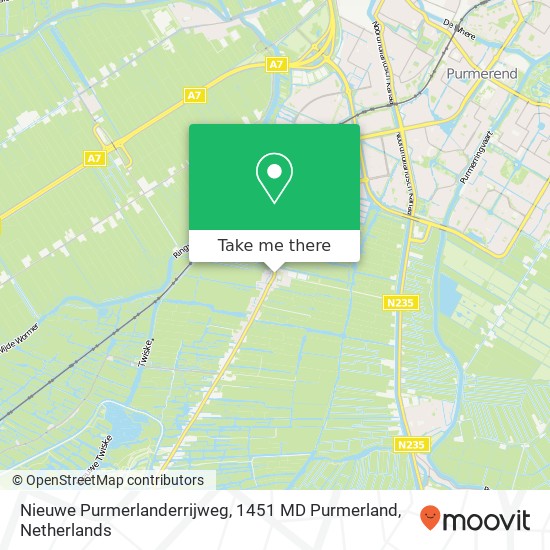 Nieuwe Purmerlanderrijweg, 1451 MD Purmerland kaart