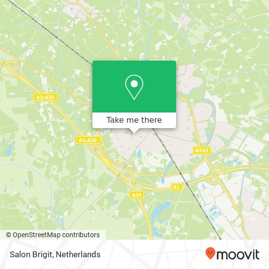 Salon Brigit, Letterveldweg 75 kaart