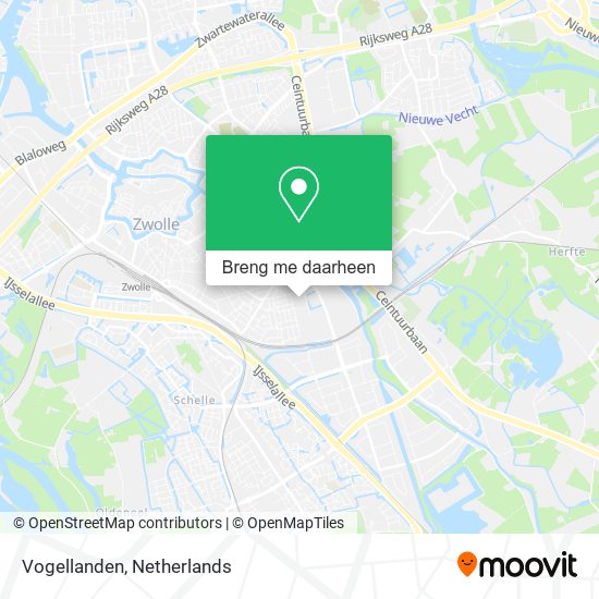 Vogellanden kaart