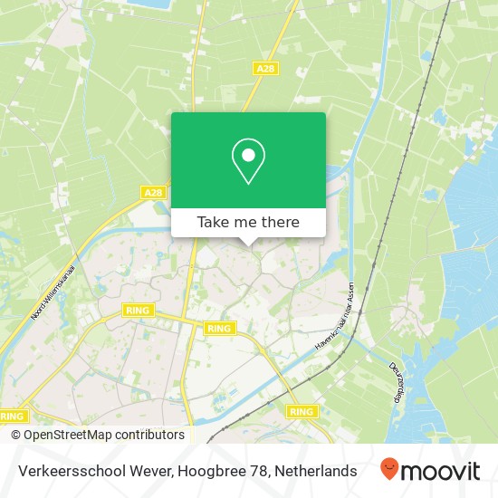 Verkeersschool Wever, Hoogbree 78 kaart