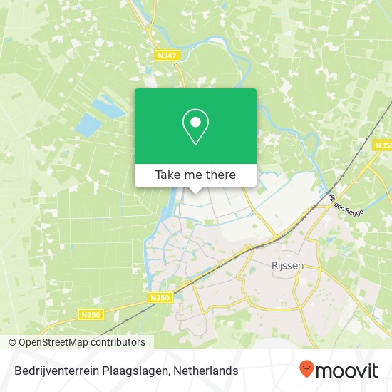 Bedrijventerrein Plaagslagen kaart