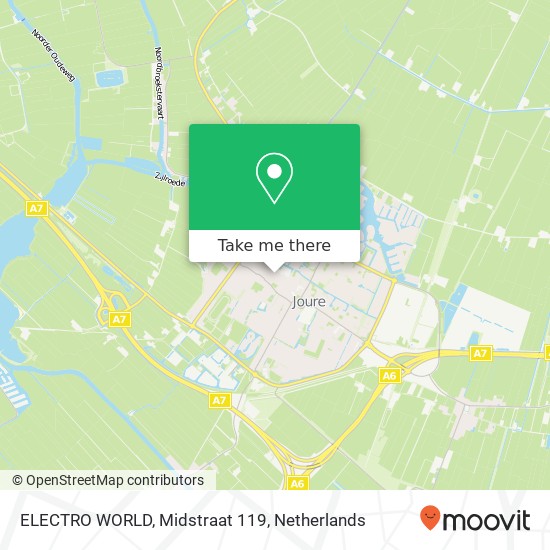 ELECTRO WORLD, Midstraat 119 kaart