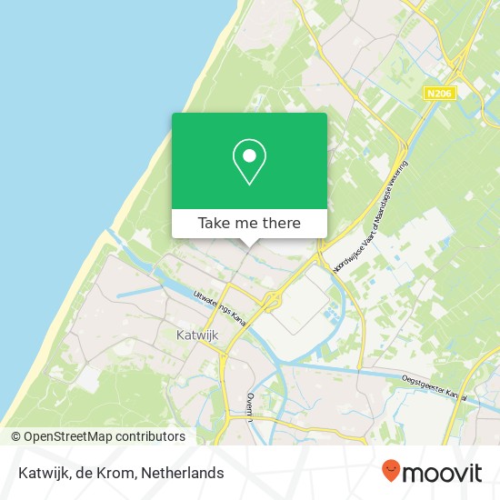 Katwijk, de Krom kaart