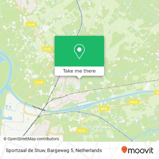 Sportzaal de Stuw, Bargeweg 5 kaart