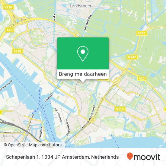 Schepenlaan 1, 1034 JP Amsterdam kaart