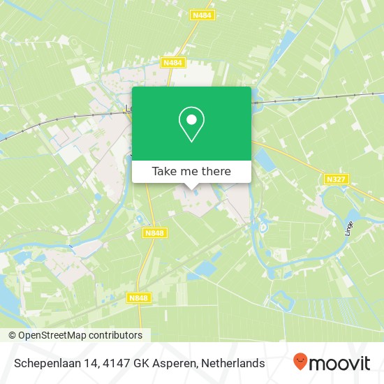 Schepenlaan 14, 4147 GK Asperen kaart