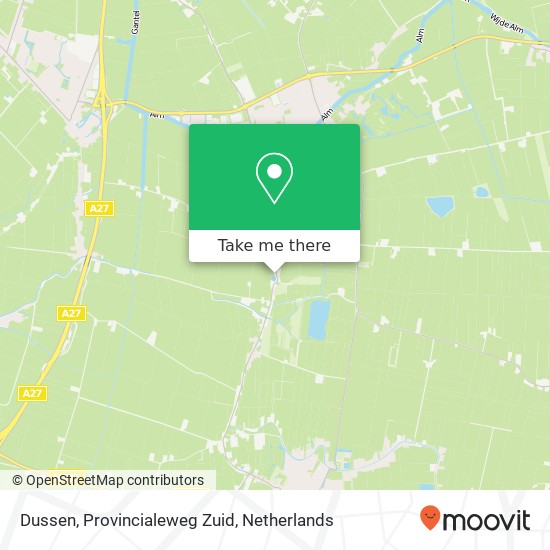 Dussen, Provincialeweg Zuid kaart