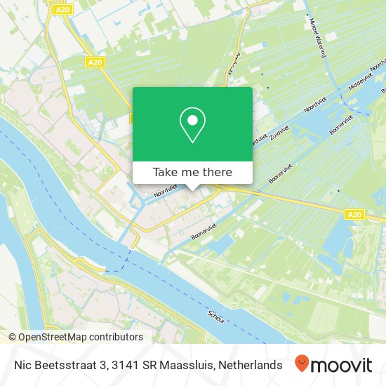 Nic Beetsstraat 3, 3141 SR Maassluis kaart