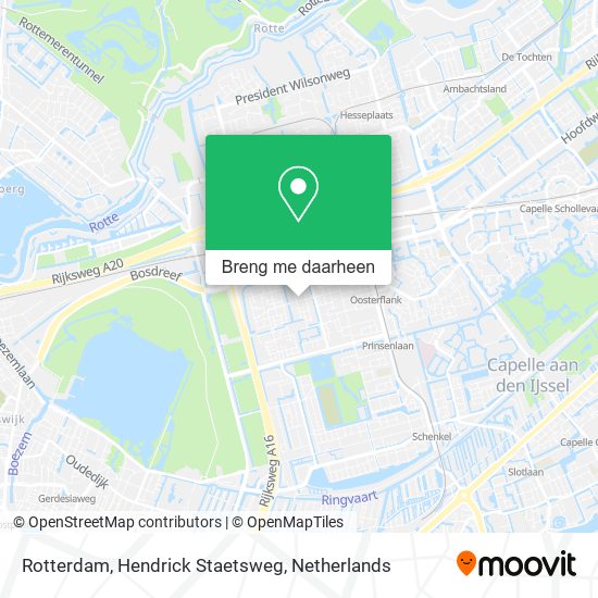 Rotterdam, Hendrick Staetsweg kaart