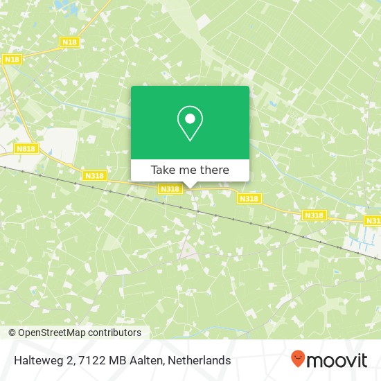 Halteweg 2, 7122 MB Aalten kaart