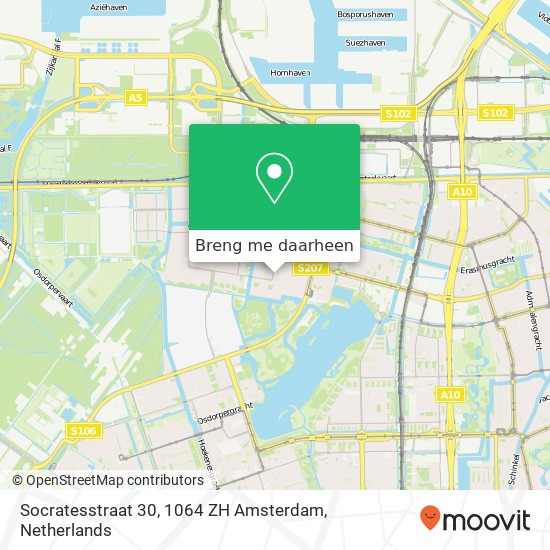 Socratesstraat 30, 1064 ZH Amsterdam kaart