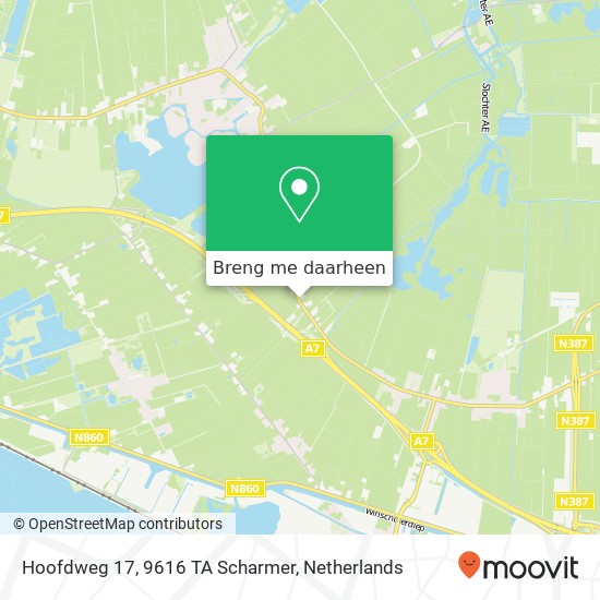 Hoofdweg 17, 9616 TA Scharmer kaart