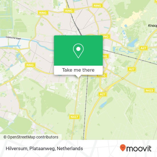 Hilversum, Plataanweg kaart