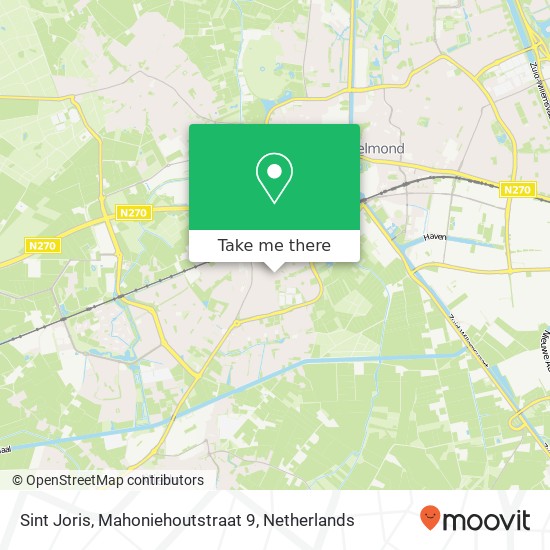 Sint Joris, Mahoniehoutstraat 9 kaart