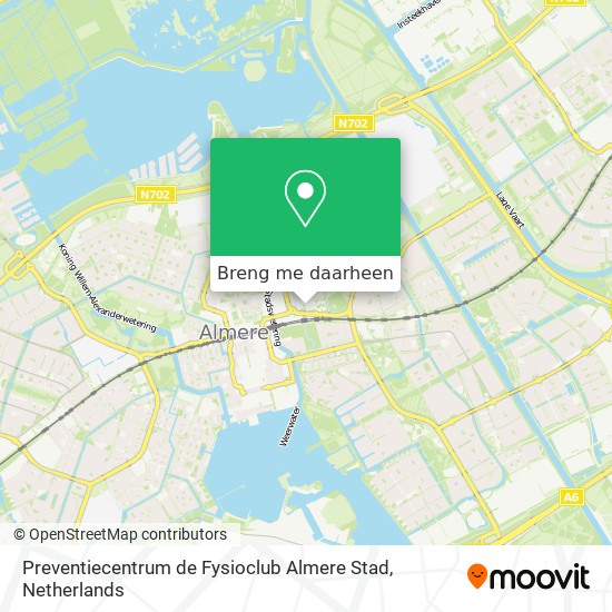 Preventiecentrum de Fysioclub Almere Stad kaart