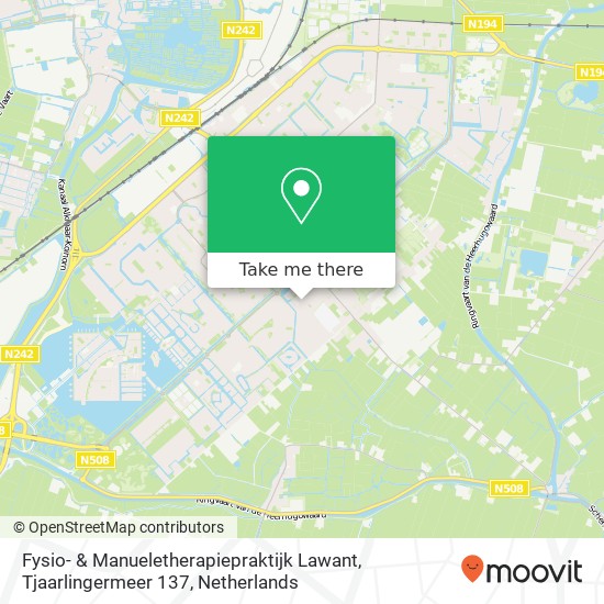 Fysio- & Manueletherapiepraktijk Lawant, Tjaarlingermeer 137 kaart