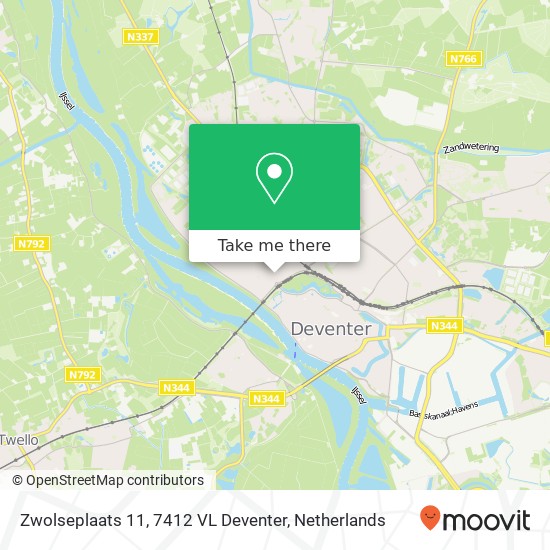 Zwolseplaats 11, 7412 VL Deventer kaart