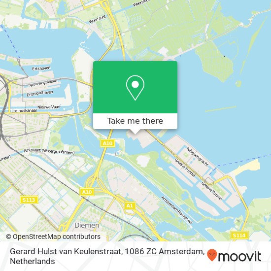 Gerard Hulst van Keulenstraat, 1086 ZC Amsterdam kaart