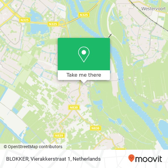 BLOKKER, Vierakkerstraat 1 kaart