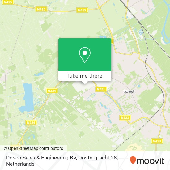 Dosco Sales & Engineering BV, Oostergracht 28 kaart