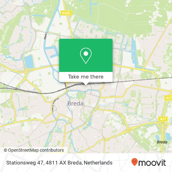 Stationsweg 47, 4811 AX Breda kaart