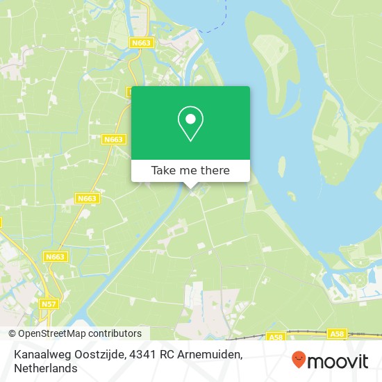 Kanaalweg Oostzijde, 4341 RC Arnemuiden kaart