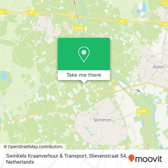 Swinkels Kraanverhuur & Transport, Slievenstraat 54 kaart