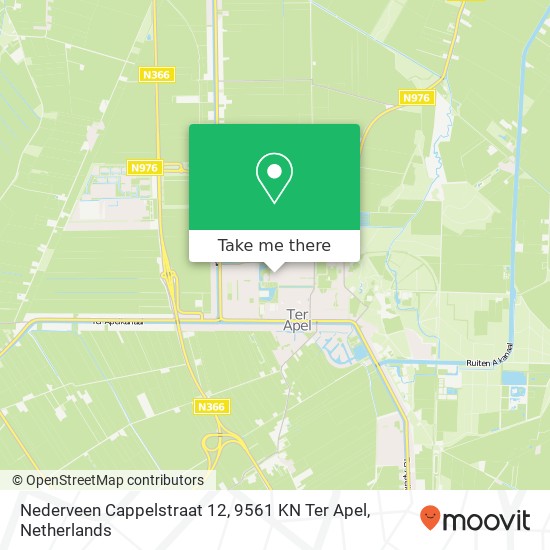 Nederveen Cappelstraat 12, 9561 KN Ter Apel kaart