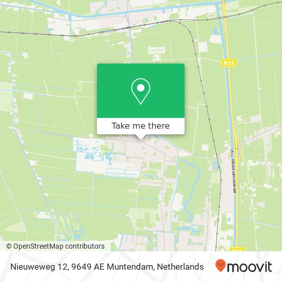 Nieuweweg 12, 9649 AE Muntendam kaart