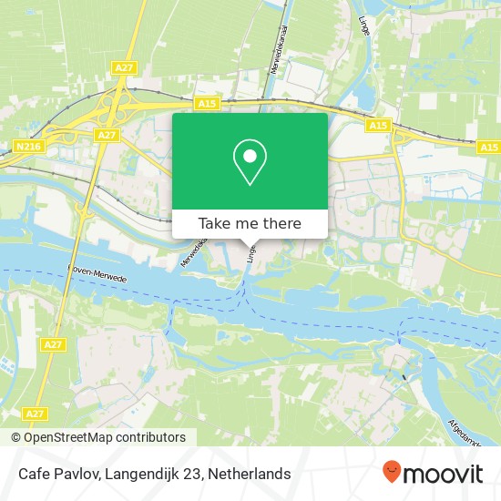 Cafe Pavlov, Langendijk 23 kaart
