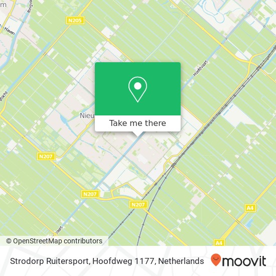Strodorp Ruitersport, Hoofdweg 1177 kaart