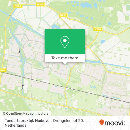 Tandartspraktijk Huibeven, Drongelenhof 20 kaart