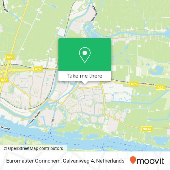 Euromaster Gorinchem, Galvaniweg 4 kaart