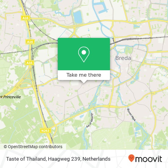 Taste of Thailand, Haagweg 239 kaart