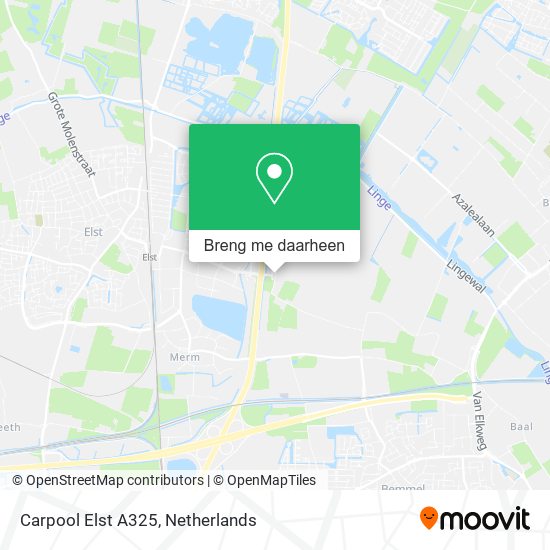 Carpool Elst A325 kaart