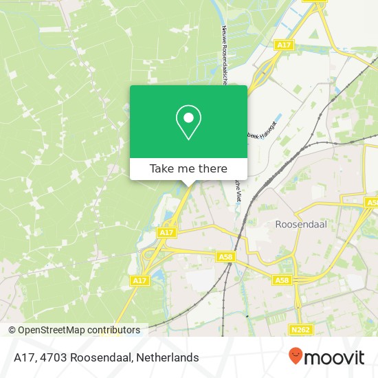 A17, 4703 Roosendaal kaart
