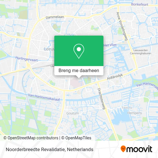 Noorderbreedte Revalidatie kaart