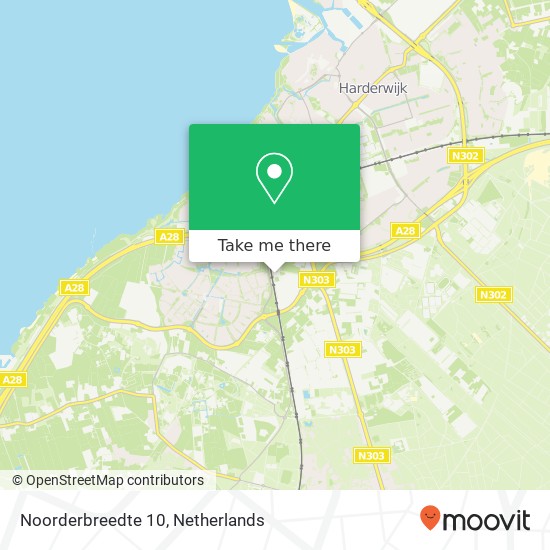 Noorderbreedte 10, 3845 MB Harderwijk kaart