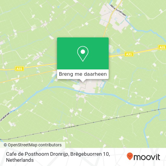 Cafe de Posthoorn Dronrijp, Brêgebuorren 10 kaart