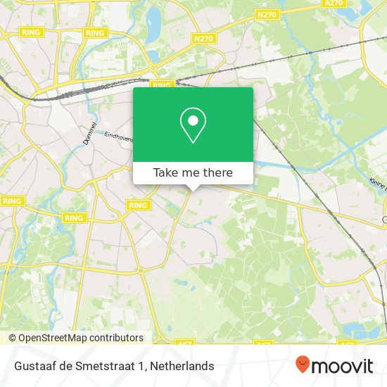 Gustaaf de Smetstraat 1, 5645 ET Eindhoven kaart