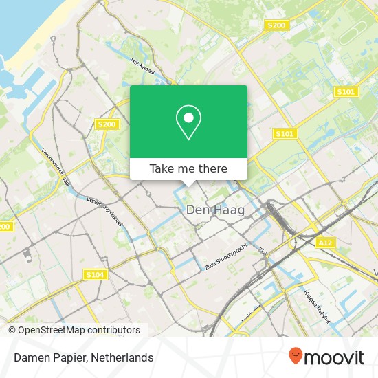 Damen Papier, Noordeinde 186 kaart