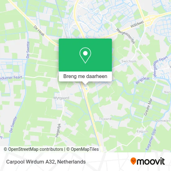 Carpool Wirdum A32 kaart