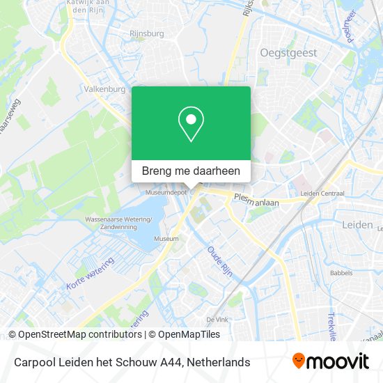 Carpool Leiden het Schouw A44 kaart