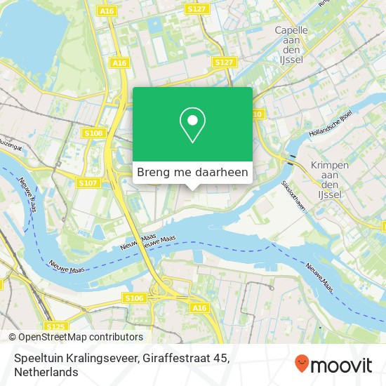 Speeltuin Kralingseveer, Giraffestraat 45 kaart