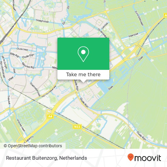 Restaurant Buitenzorg, Dokter de Bruijnestraat kaart
