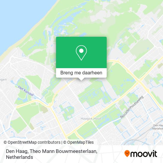 Den Haag, Theo Mann Bouwmeesterlaan kaart